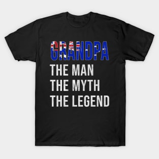 Grand Father Australian Grandpa The Man The Myth The Legend - Gift for Australian Dad With Roots From  Australia T-Shirt